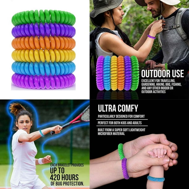 10 PCS Anti Mosquito Insect Repellent Wrist Hair Band Bracelet Camping Outdoor